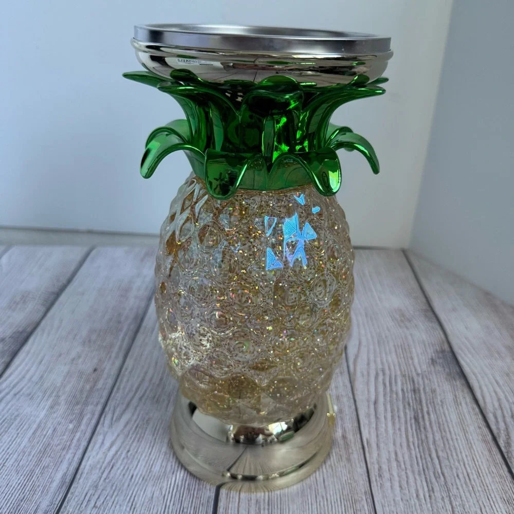 Bath & Body Works 3 Wick Candle Holder Pineapple Water Globe - Picture 4 of 7